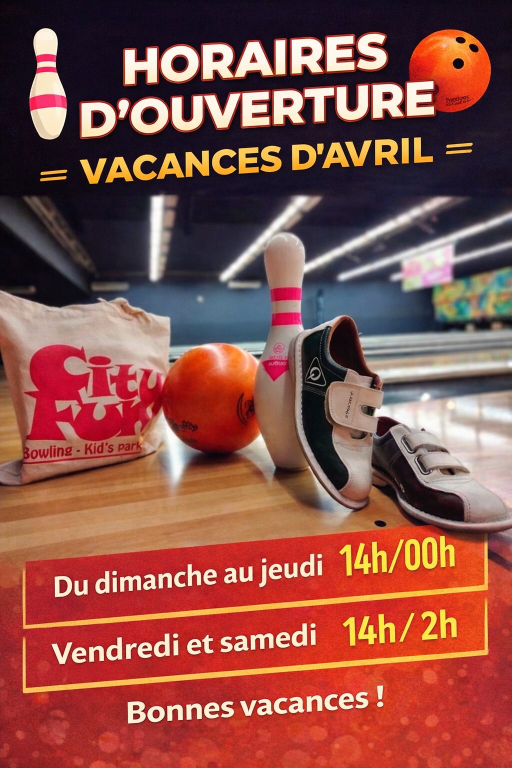 Cityfun est ouvert tous les jours pendant les vacances Le lieux idéal pour se réunir en famille ou entre amis
