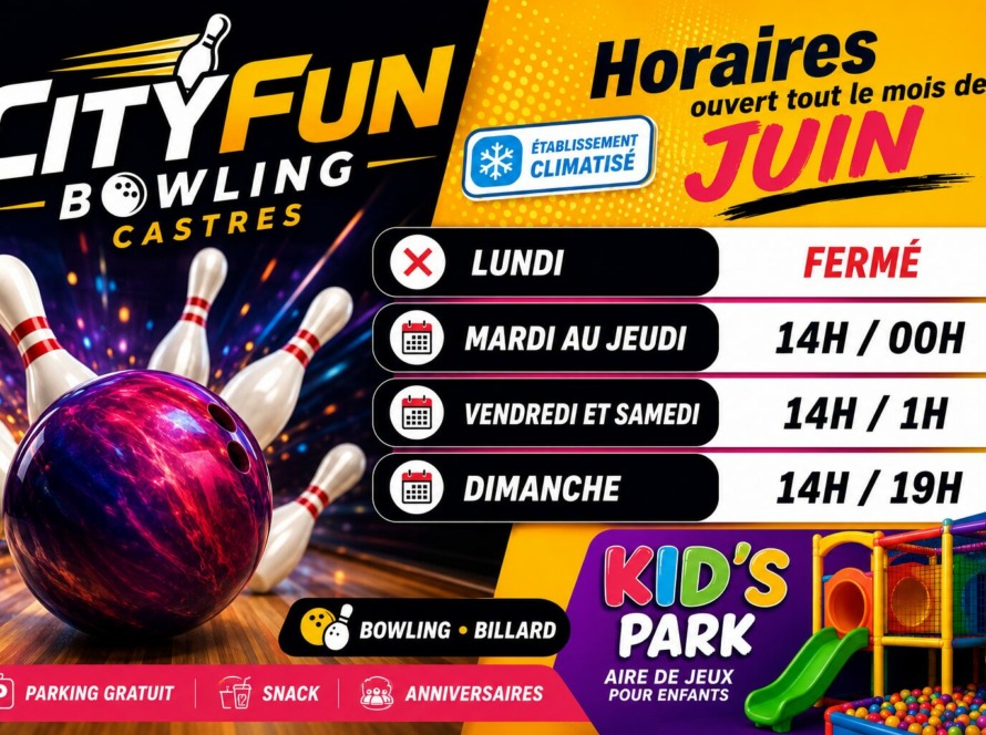 Horaires ouvertures Juin 2026