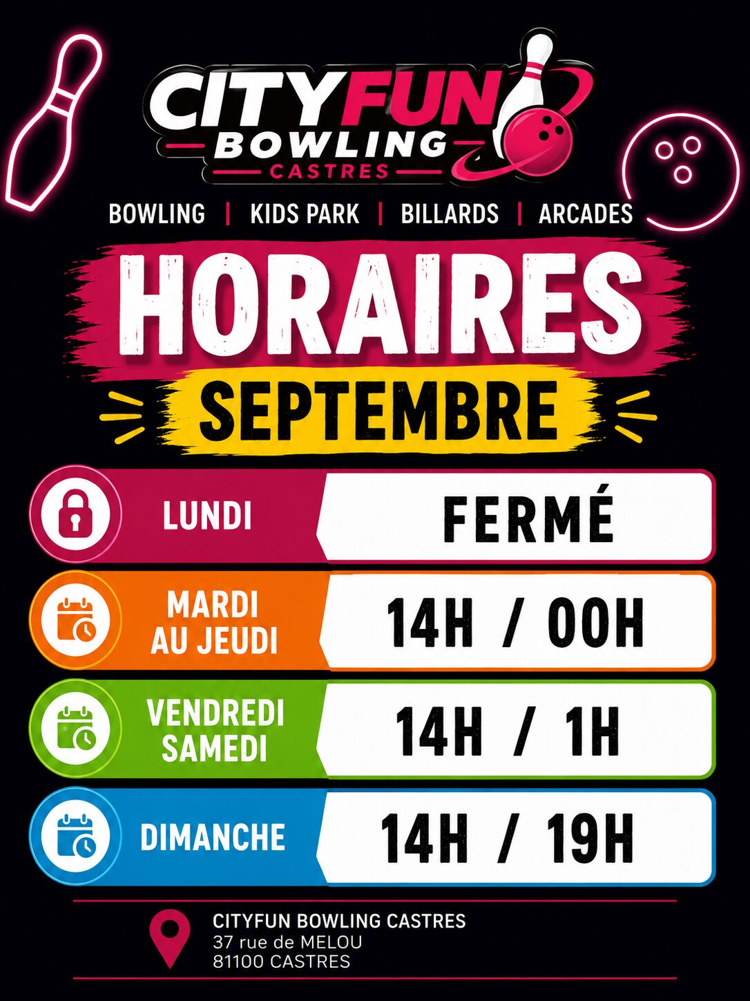 BOWLING CASTRES CITYFUN 81 TARN
